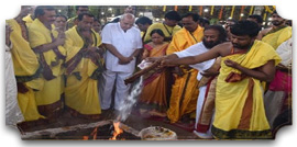 అయుత మహా చండీయాగంలో ముగిసిన మొదటి కత్రువు