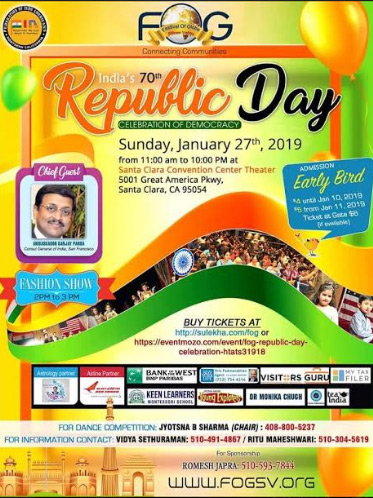 India’s 70th Republic Day Celebrations on 27 Jan 2019
