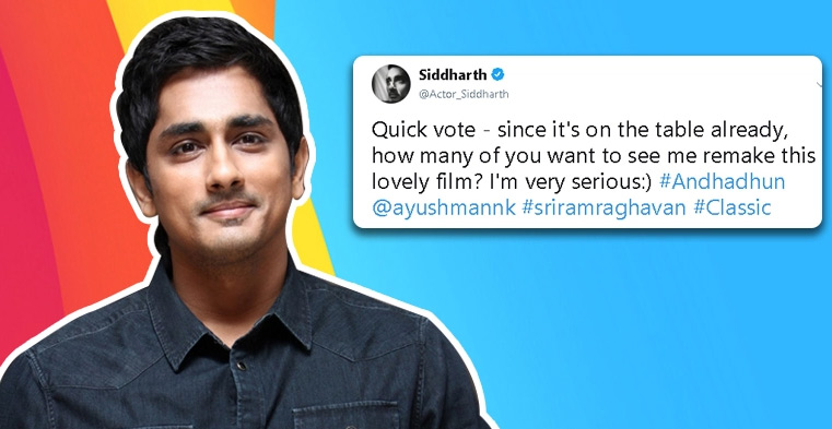 సూపర్ హిట్  రీమేక్ లో సిద్ధార్ధ్ ?