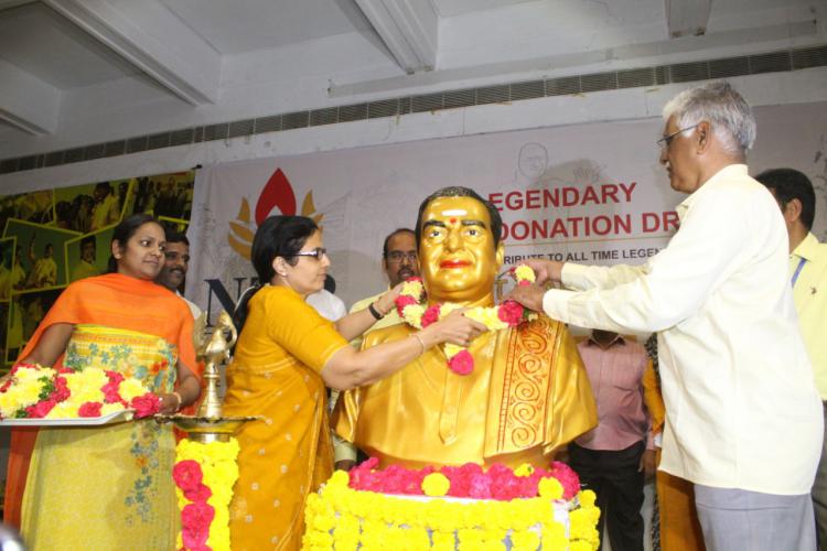 Legendary Blood Donation Drive launched by Nara Bhuvaneshwari