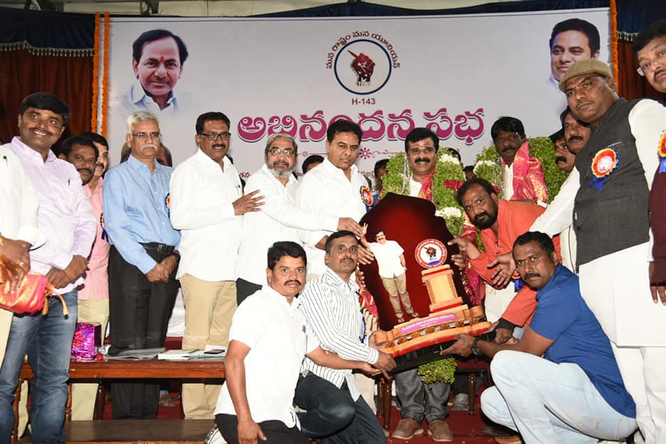 చంటి క్రాంతి కిరణ్ ను సన్మానించిన తెలంగాణ యూనియన్ ఆఫ్ వర్కింగ్ జర్నలిస్ట్స్