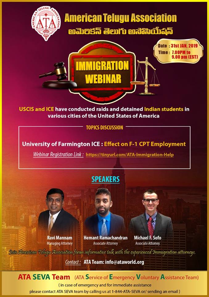 ATA Held Immigration Seminar – Attorneys suggestions Ata Held Immigration Seminar Attorneys Suggestions