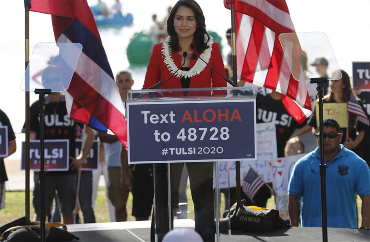 ఎన్నికల ప్రచారం ప్రారంభించిన తులసి గాబార్డ్