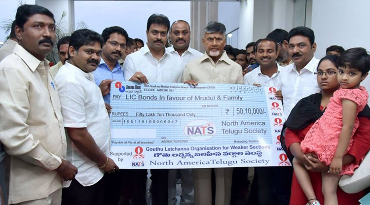 మాతృభూమికి బుణం తీర్చుకొంటూ రూ. 60,00,000/- సహాయం చేస్తున్న నాట్స్‌