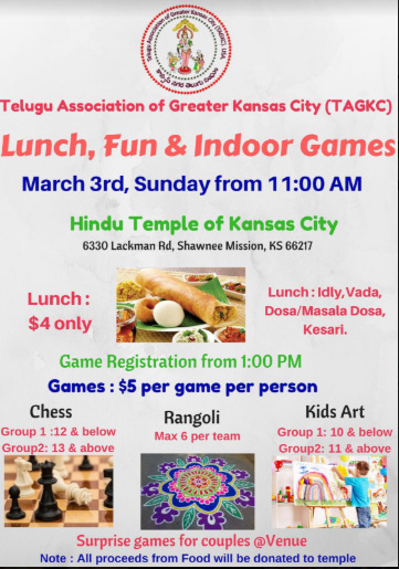 TAGKC Fun-filled Afternoon – Special Lunch/Games for all Ages