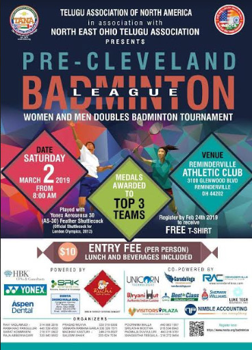 ఒహాయో తానా బ్యాడ్మింటన్ పోటీలు…సింధు టీ షర్టుల వేలం