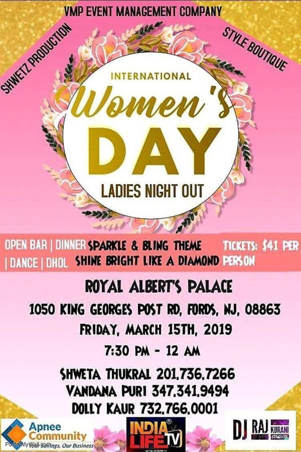 International Women’s Day Event on 15 Mar in NJ