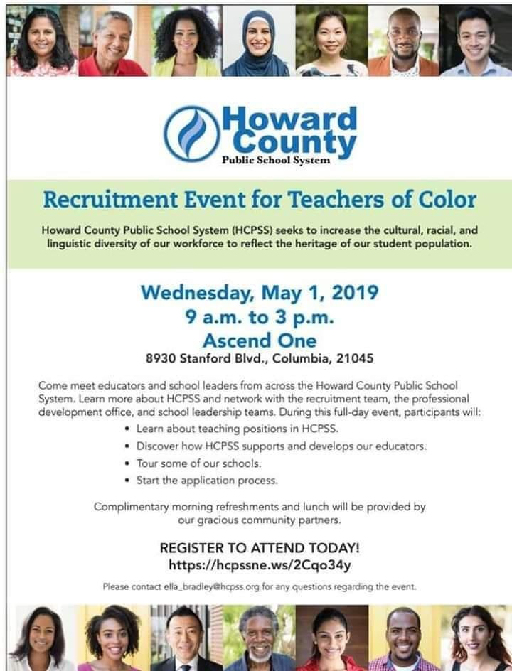 Howard Country Teachers Recruitment On May 1 