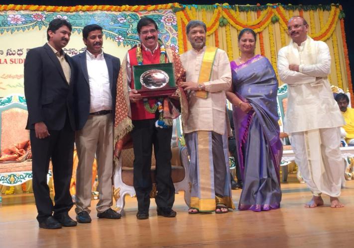 తెలుగుటైమ్స్ ఎడిటర్ సి.వి. సుబ్బారావుకు శ్రీకళాసుధ ఉగాది పురస్కారం