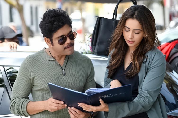 Nagarjuna And Rakul Preet Singh From Manmadhudu 2 