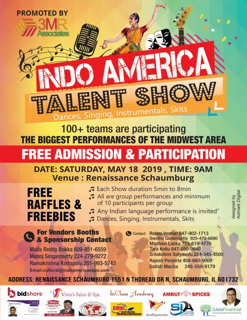 Indo America Talent Show on May 18