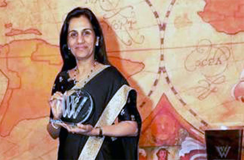 చందా కొచ్చర్‌ కు ఉడ్రో విల్సన్‌ పురస్కారం