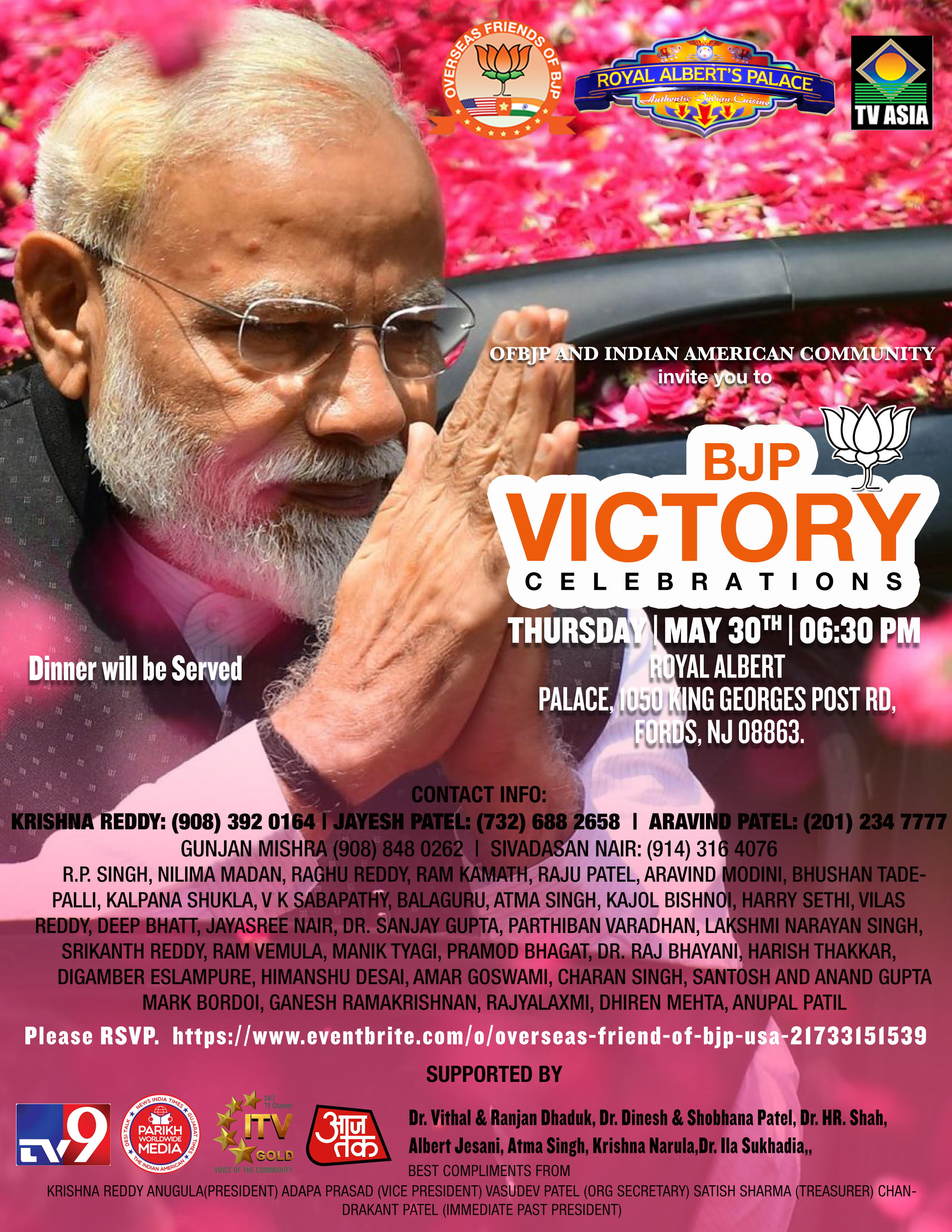 BJP Victory – Narendra Modi’s Oath taking Ceremony Celebration on May 30th