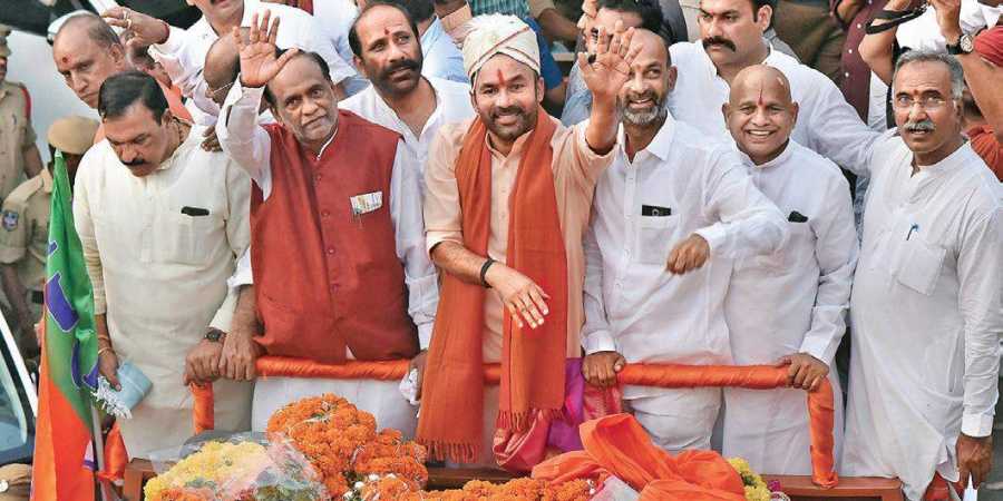 కిషన్ రెడ్డికి ఘన స్వాగతం