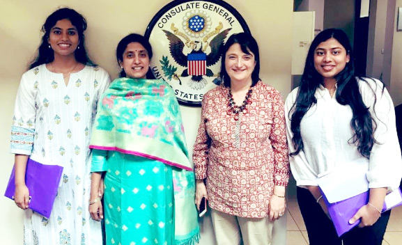 అమెరికా కాన్సుల్‌ జనరల్‌ కేథరిన్‌ హడ్డాతో జగన్‌ సతీమణి భేటీ