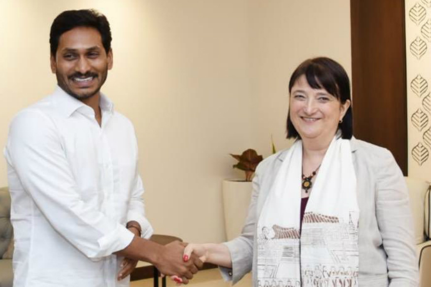 సీఎం వైఎస్‌ జగన్‌తో కేథరిన్‌ హడ్డా భేటీ