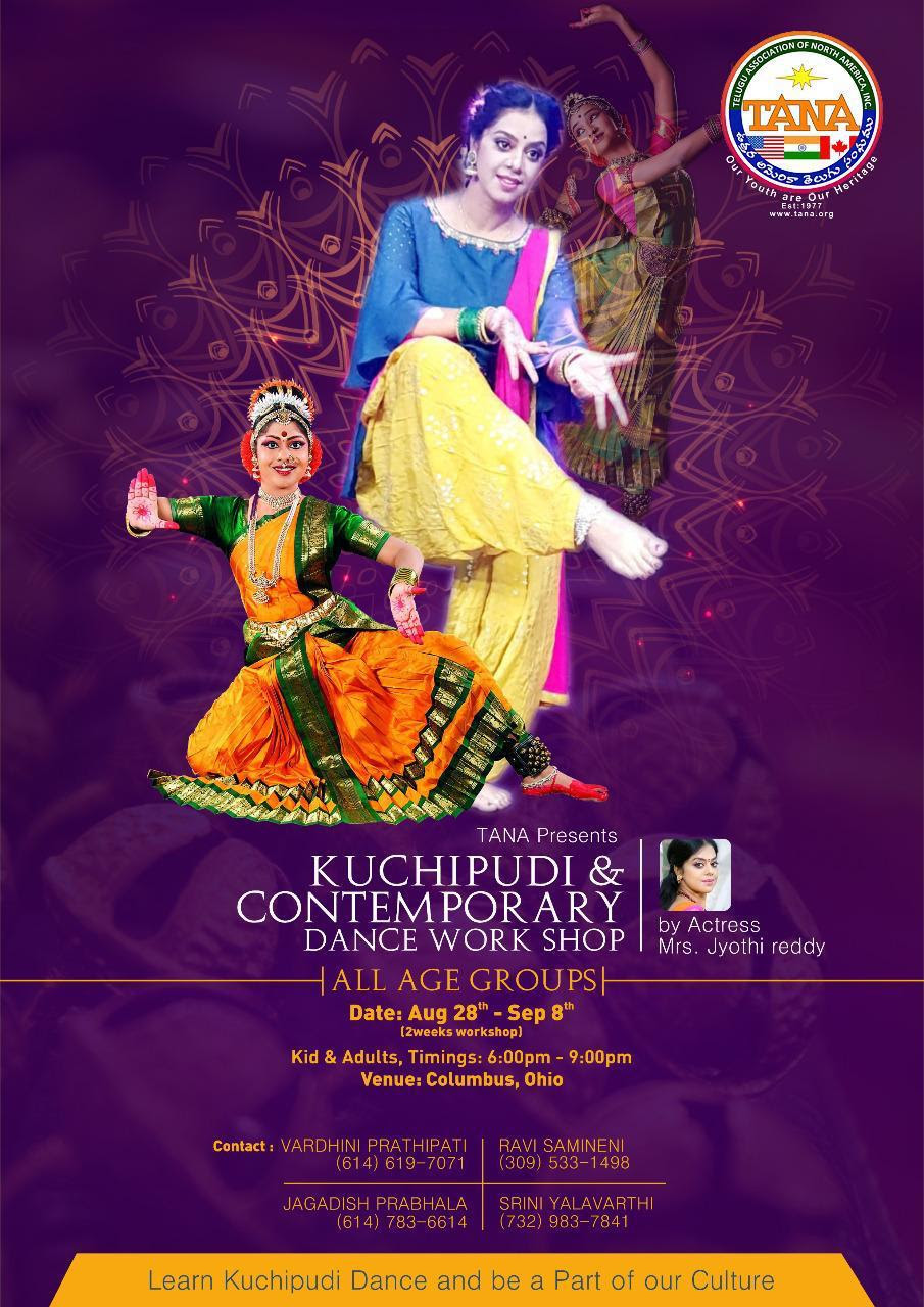 TANA presents Kuchipudi & Contemporary Dance Work Shop