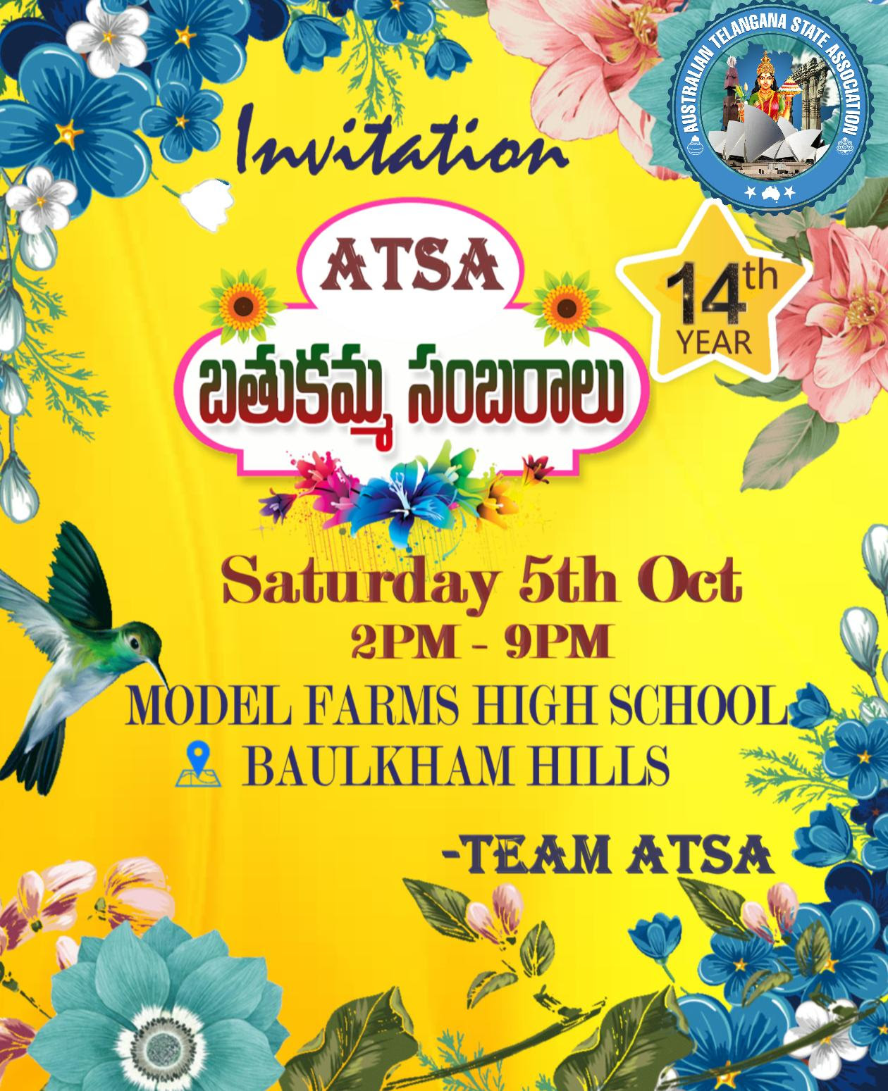 ATSA Bathukamma Sambaralu on Oct 5