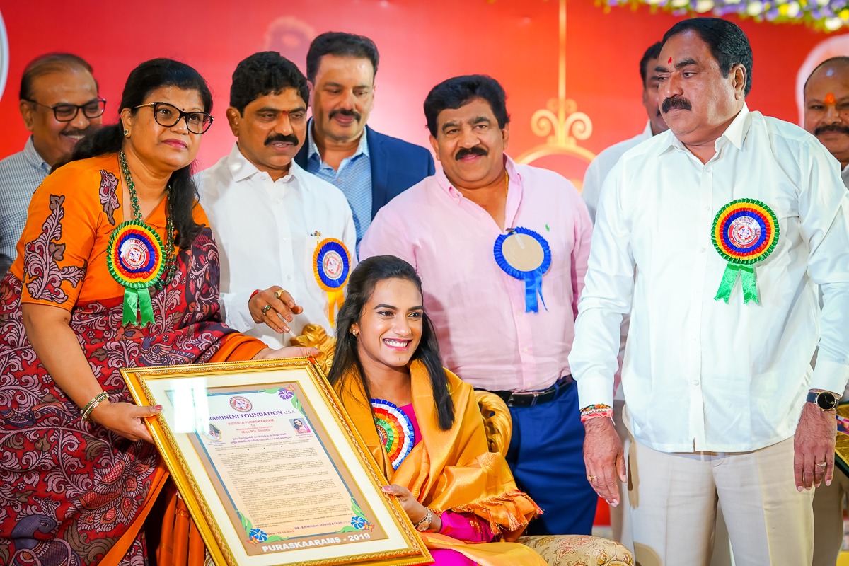 Dr Ramineni Foundation Awards 2019 Recieves PV Sindu