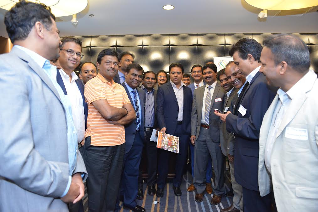 ITServe alliance team meets Telangana IT Minister KTR in California