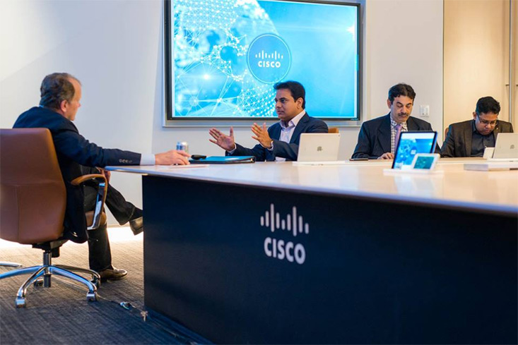 తెలంగాణకు సిస్కో … అమెరికా పర్యటనలో కేటీఆర్