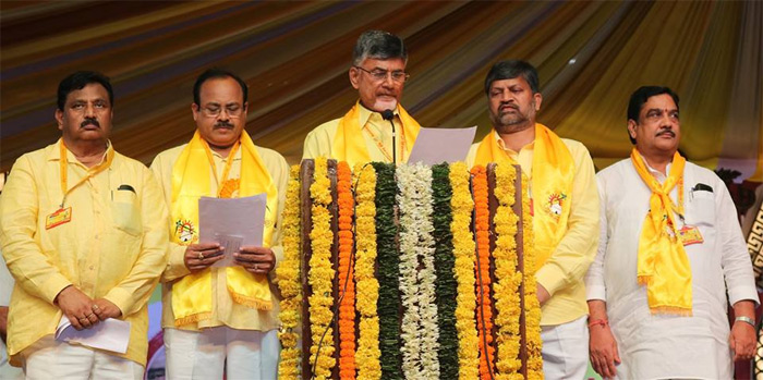 తెలుగుదేశం జాతీయ అధ్యక్షుడిగా చంద్రబాబు ఏకగ్రీవం