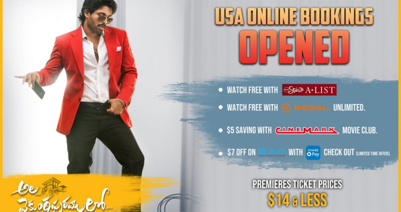 Ala Vaikunthapurramuloo USA Theaters List