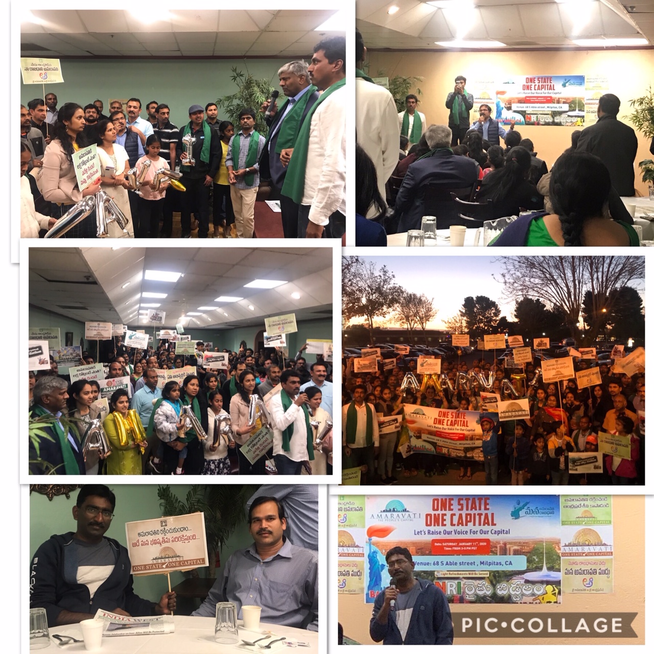 Bay Area NRIs Protest against Capital Change
