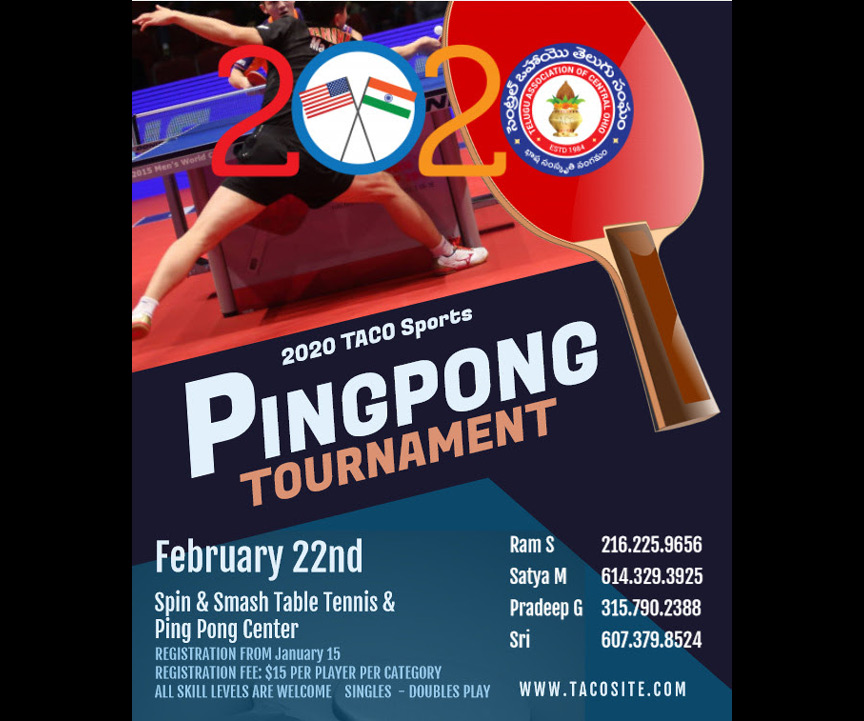 TACO Sports Pingpong Tournament on Feb 22
