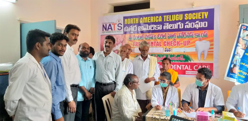 వింజనంపాడులో నాట్స్ ఉచిత దంత వైద్య శిబిరం