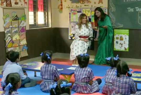 Melania Trump Visits Delhi Govt School