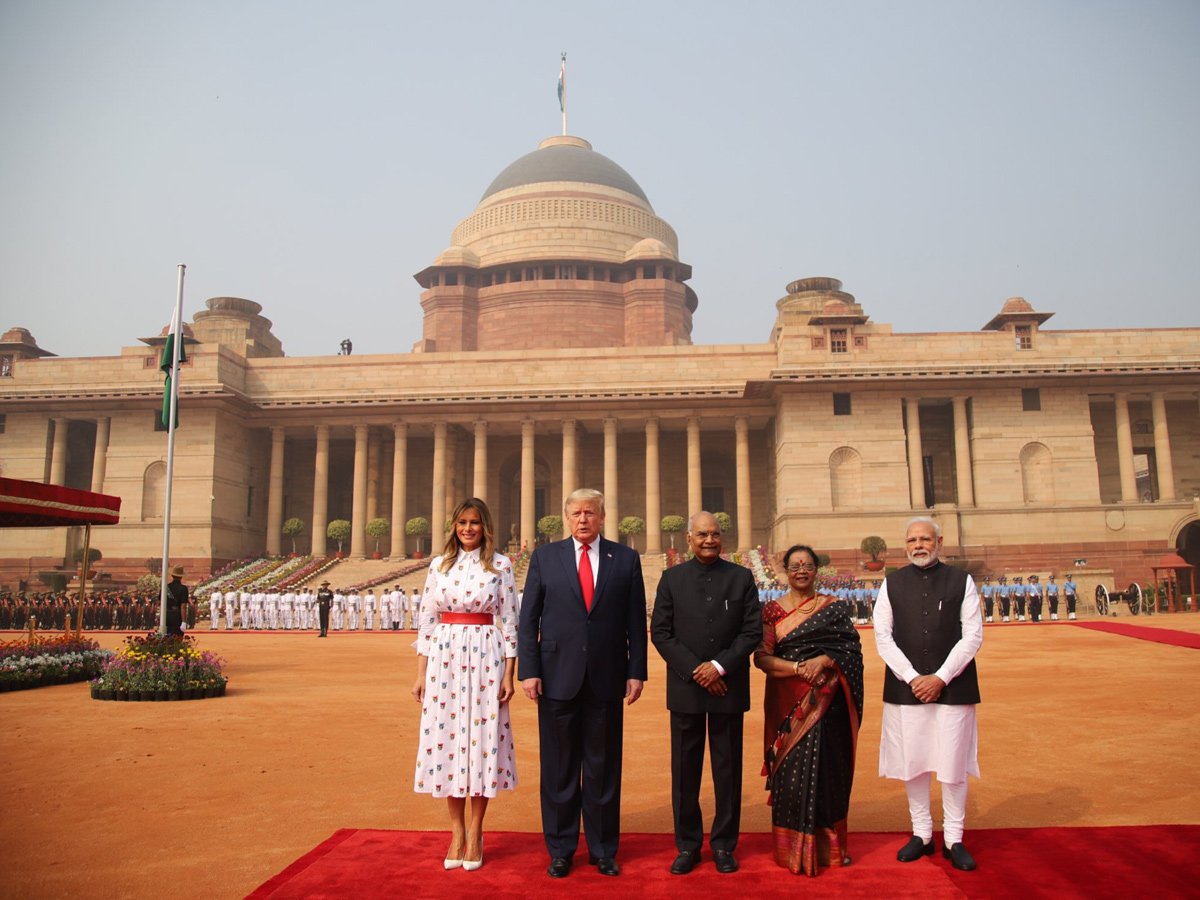 Donald Trump Visits Rashtrapati Bhawan