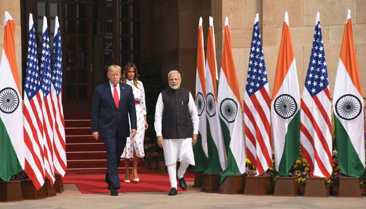 హైదరాబాద్‍ హౌజ్‍లో ట్రంప్‍, మోదీ భేటీ