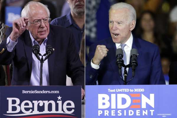 బెర్నీ శాండర్స్, జో బైడెన్‍ల అధ్యక్ష పోరు