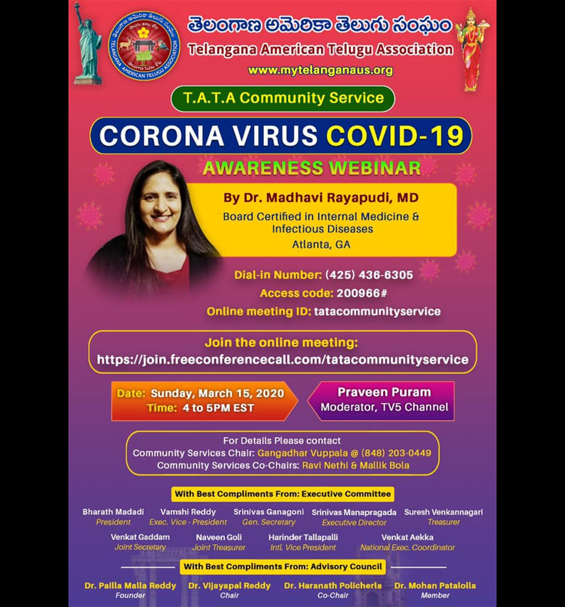 T.A.T.A Conducting Awareness Webinar on Corona Virus Tata Conducting Awareness Webinar On Corona Virus Covid19