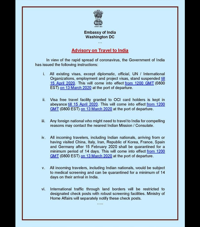 TAGKC Travel Advisory – Consulate General of India