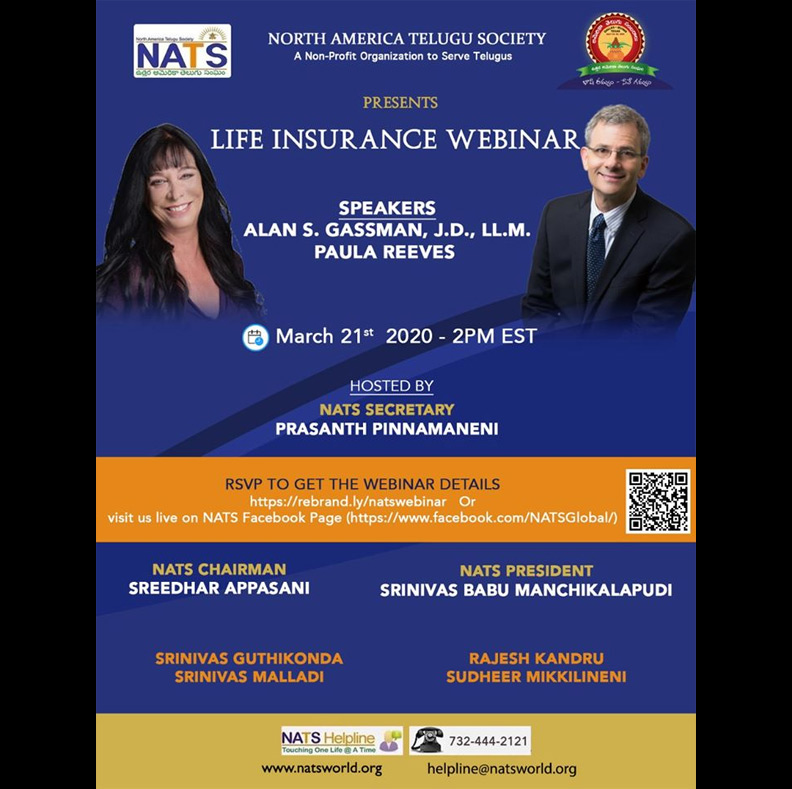 NATS Presents Life Insurance Webinar on Mar 21