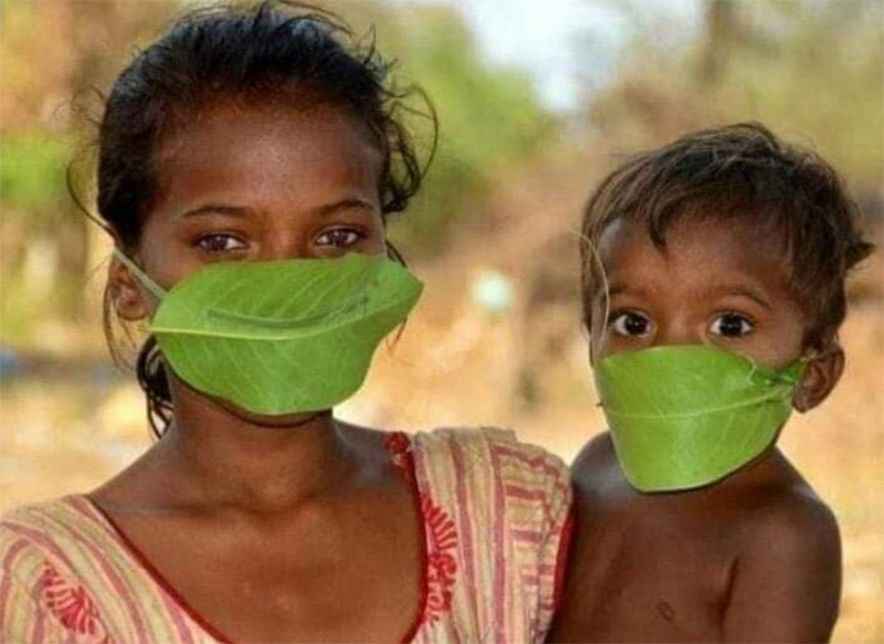 Tribal’s Wearing Leaf Masks