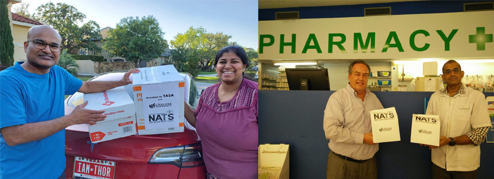 శాన్ఎన్టానియోలో నాట్స్ ఉదారత. ఉచితంగా మాస్కుల పంపిణి శాన్ఎన్టానియోలో నాట్స్ ఉదారత. ఉచితంగా మాస్కుల పంపిణి