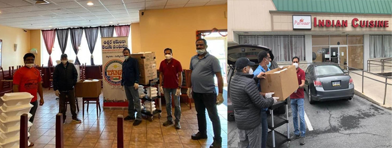 హారీస్‍బర్గ్ తానా టీమ్ లంచ్ బాక్స్ ల పంపిణీ