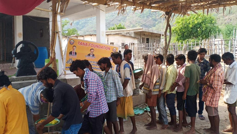 మారుమూల అటవీ ప్రాంతాల్లో తానా అన్నదానం