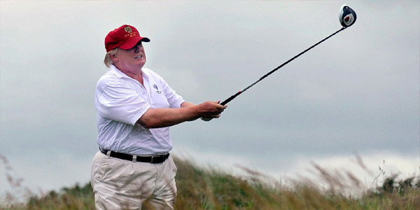 గోల్ఫ్ ఆడిన డొనాల్డ్ ట్రంప్