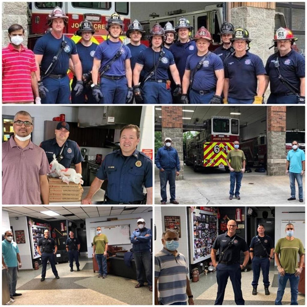 TANA Atlanta Appreciation to Fire Fighters at Johns Creek Fire Station