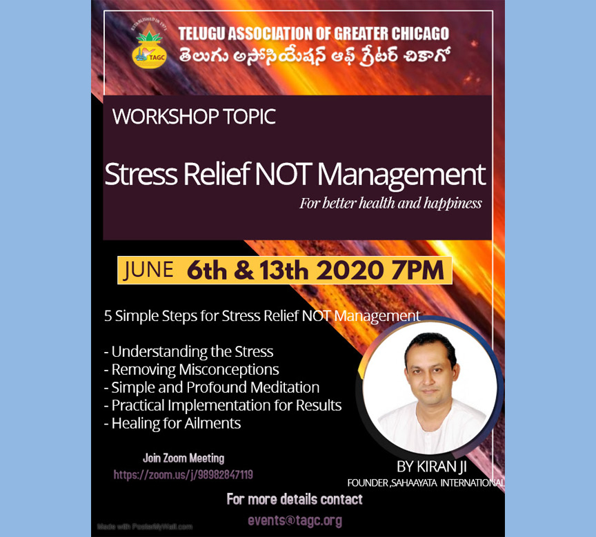 TAGC Workshop on Stress Relief NOT Management
