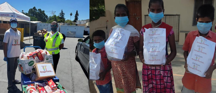 Cupertino High School Kid distributes food for 100 families at Concow