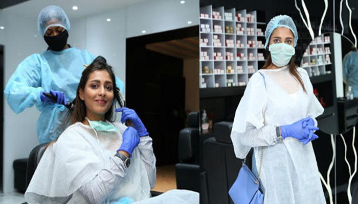 Actress Madhu Shalini stands in support Godrej Suraksha Program held at Naturals Salon Actress Madhu Shalini stands in support Godrej Suraksha Program held at Naturals Salon