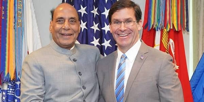 అమెరికా రక్షణ మంత్రితో రాజ్‍నాథ్‍ సింగ్ చర్చలు