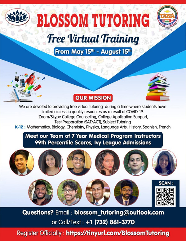 Blossom Tutoring Free Virtual Training from May 15 to Aug 15