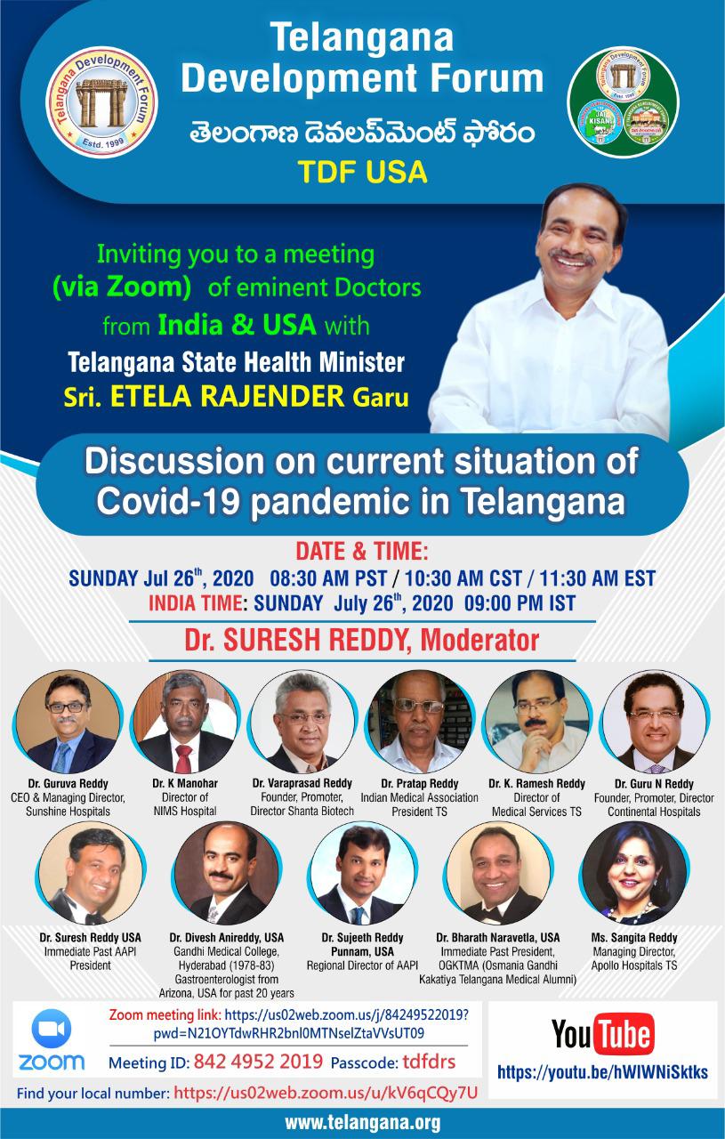 Discussion on Current Situation of Covid-19 Pandemic in Telangana