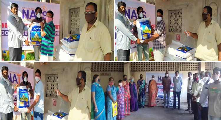 కరోనా ప్రభావ బాధితులకు న్యూజెర్సీ నాట్స్ టీం సాయం కరోనా ప్రభావ బాధితులకు న్యూజెర్సీ నాట్స్ టీం సాయం